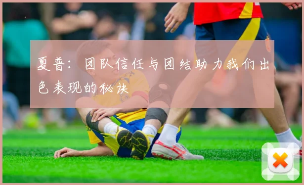 夏普：团队信任与团结助力我们出色表现的秘诀